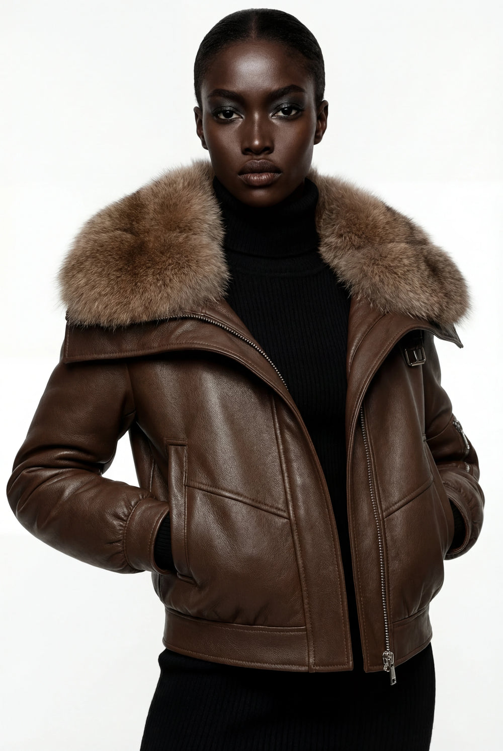 Montechiaro Fox Fur Jacket