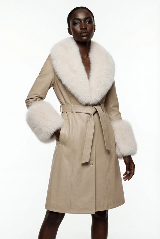 Regal Dawn Leather Coat