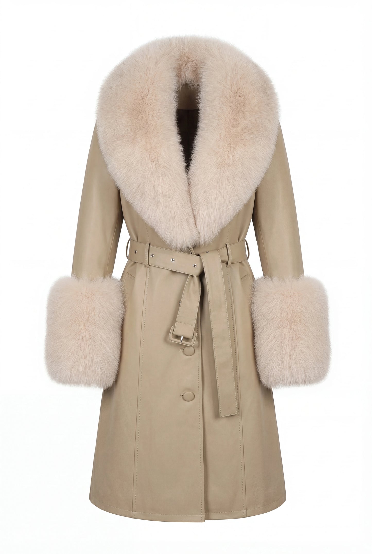 Regal Dawn Leather Coat