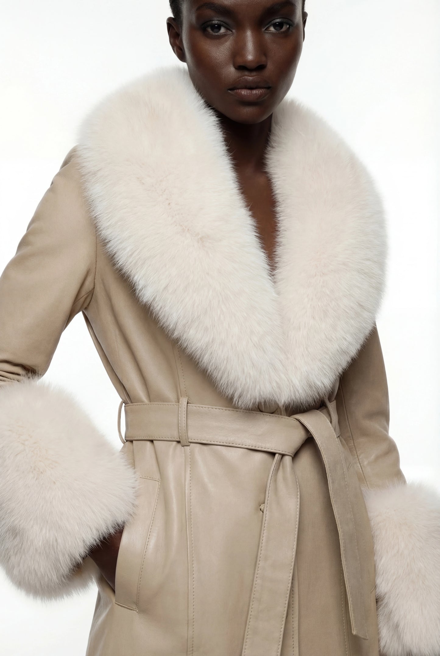 Regal Dawn Leather Coat