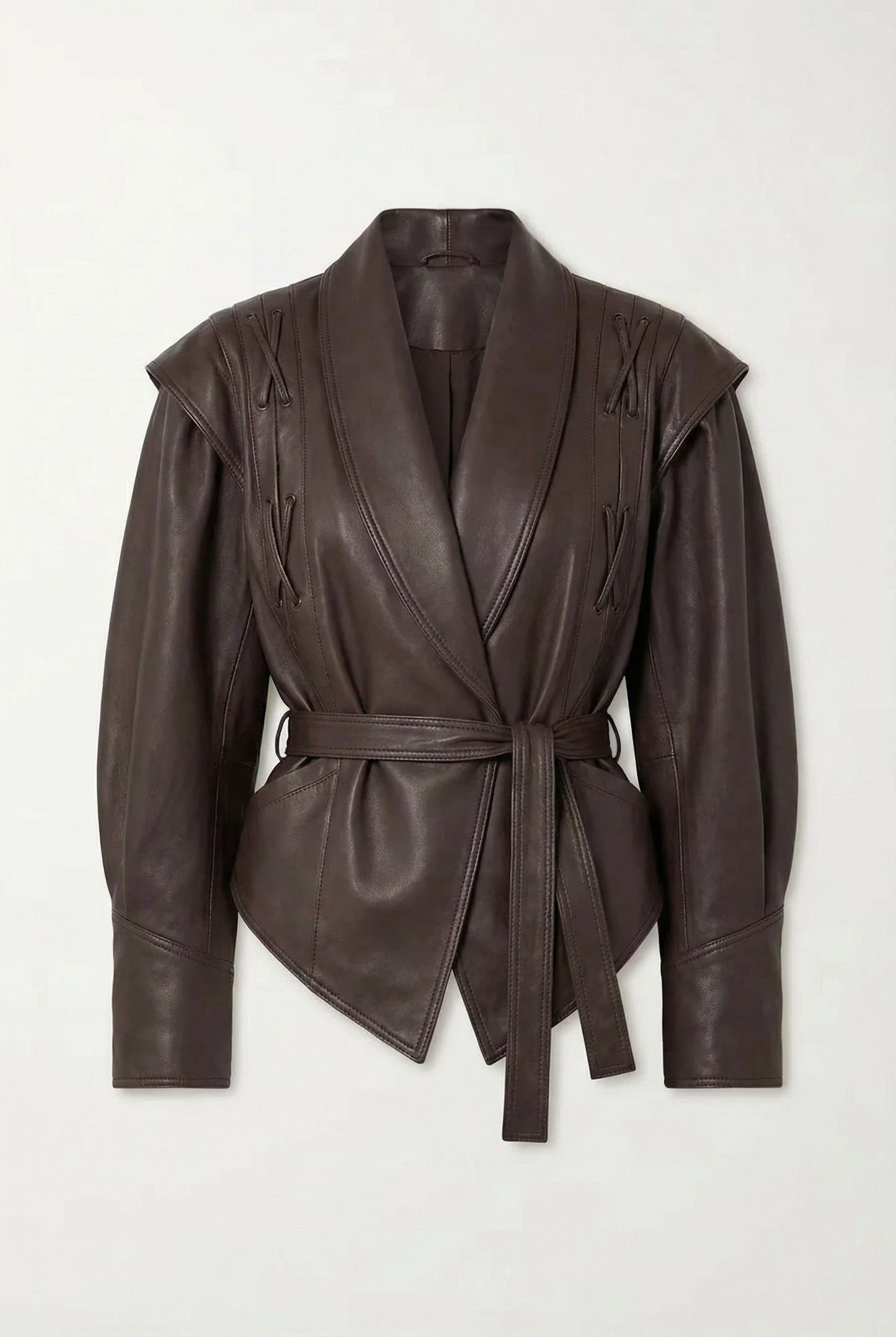 Sculpted Luxe Faux Leather Jacket
