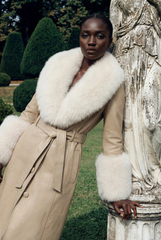 Regal Dawn Leather Coat