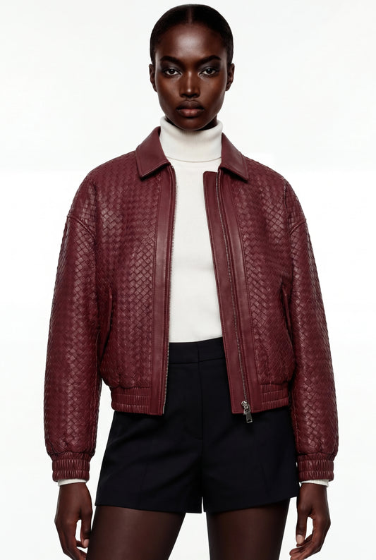 Anne Burgundy Jacket