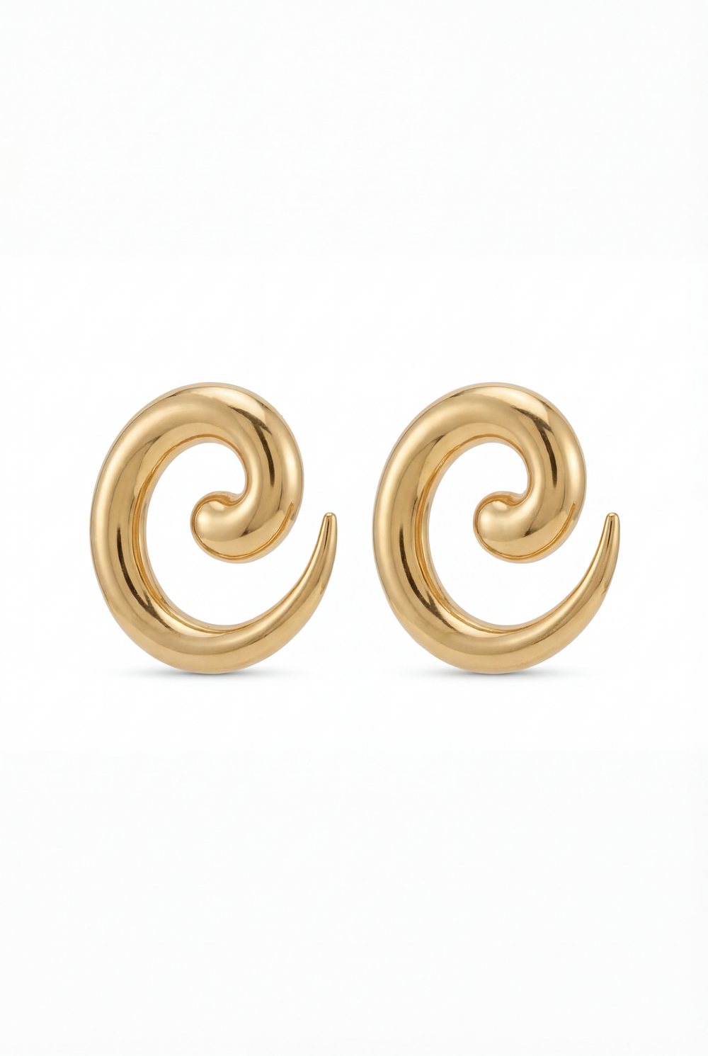 Spiral Gold Earrings