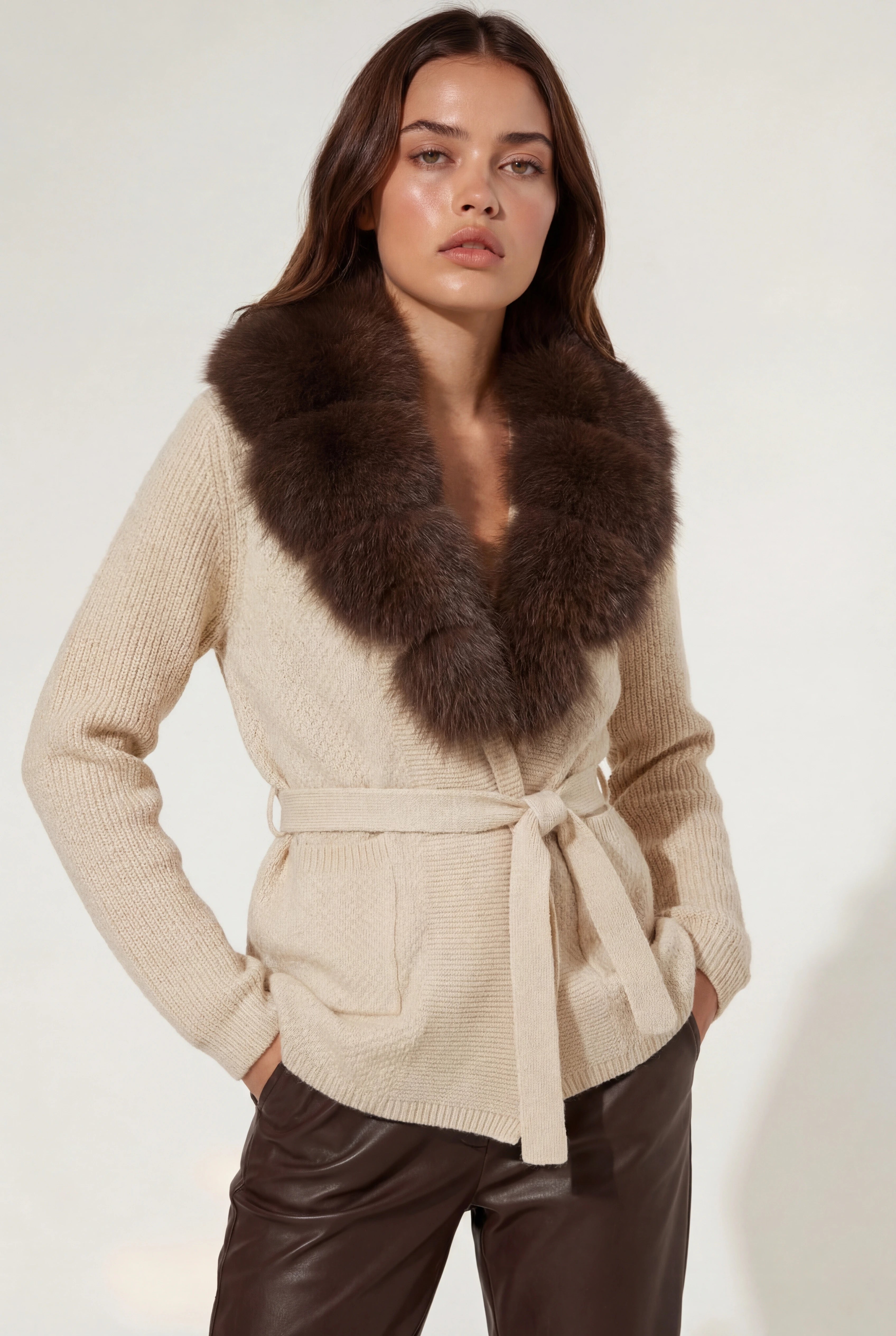 Matilda Beige Cardigan