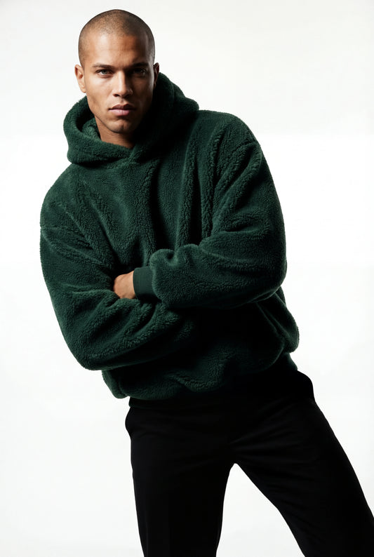 Husky Fleece Green Hoodie