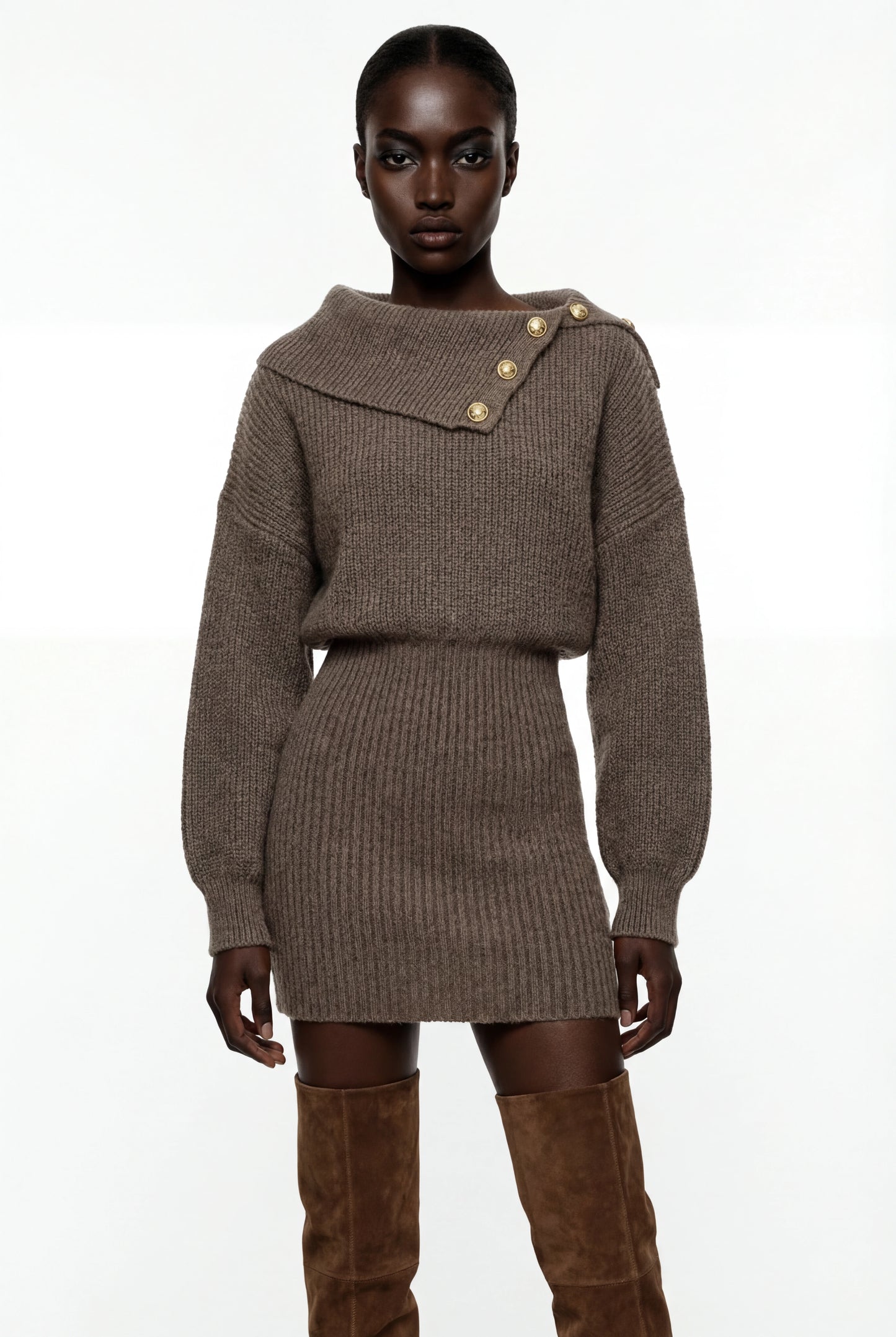 Valentina Brown Dress