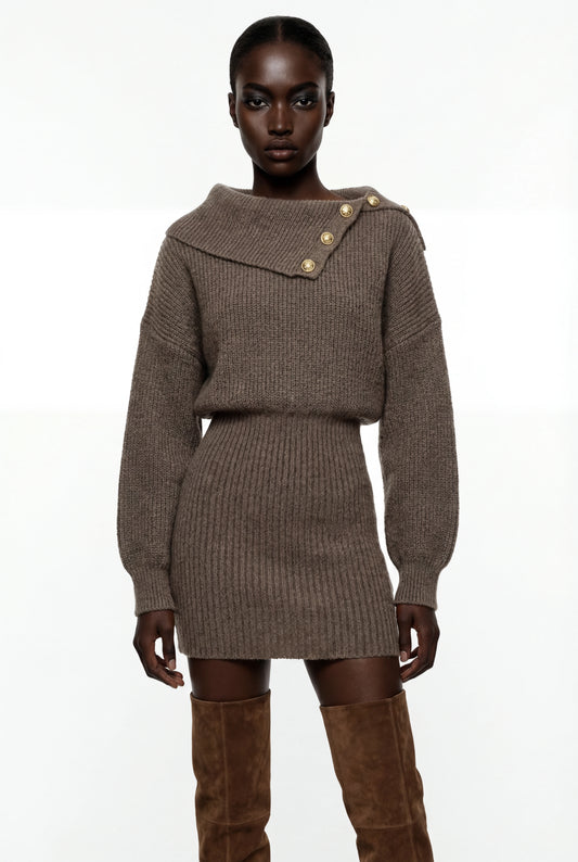 Valentina Brown Dress