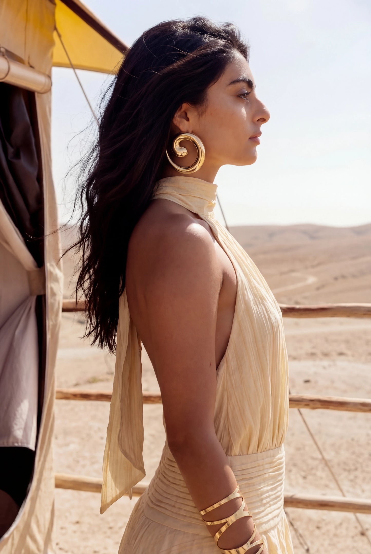 Spiral Gold Earrings