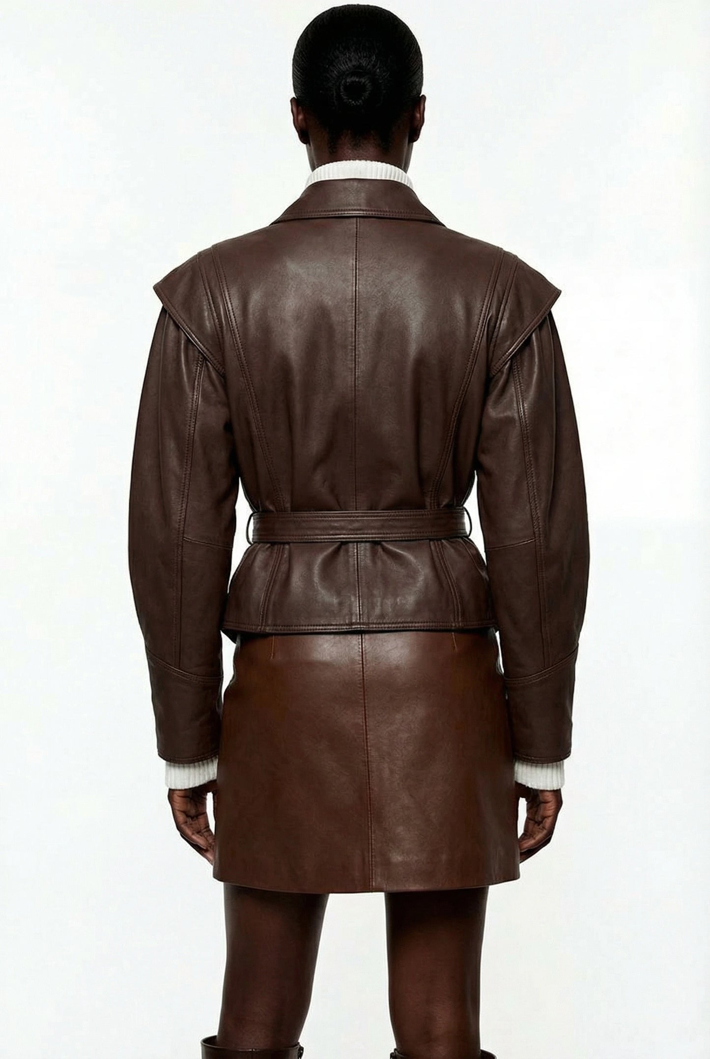 Sculpted Luxe Faux Leather Jacket