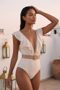 Sunlit White Swimsuit