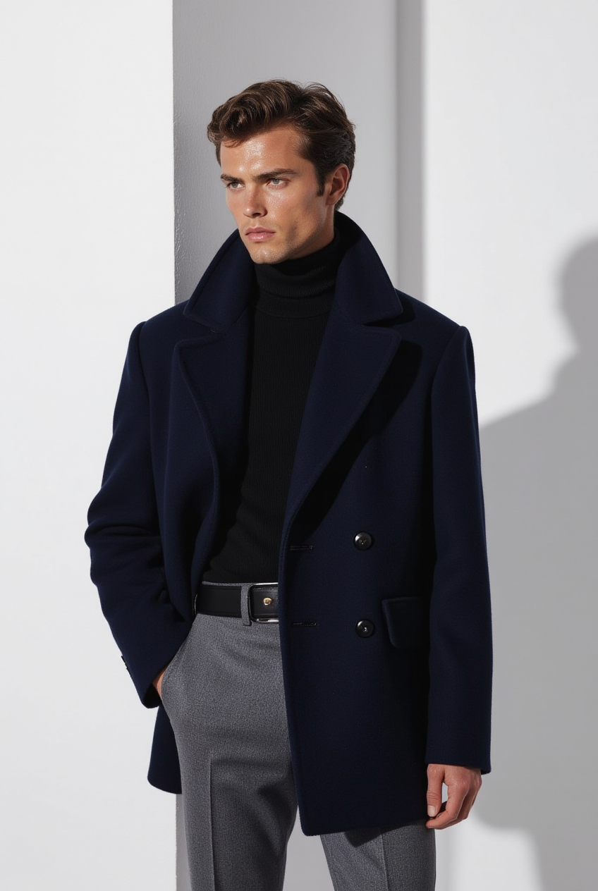 Duke’s Navy Overcoat